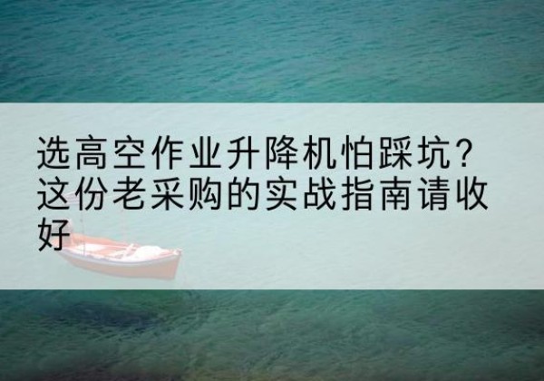 六安高空作业升降机厂家推荐-选高空作业升降机怕踩坑？这份老采购的实战指南请收好