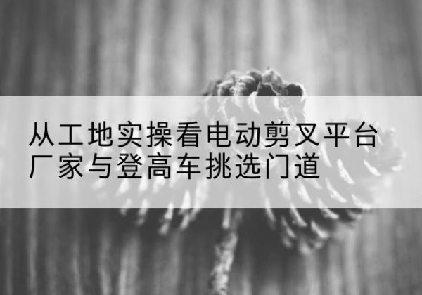 六安电动剪叉升降平台厂家-从工地实操看电动剪叉平台厂家与登高车挑选门道